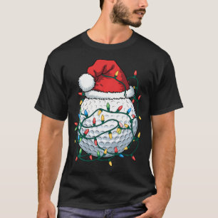 Golf Ball Weihnachtsmannmütze Herren Frauen Weihna T-Shirt