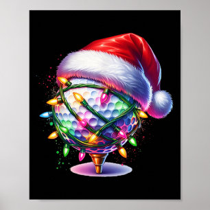 Golf Ball Weihnachtsmannmütze Männer Frauen Weihna Poster