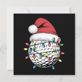 Golf Ball Weihnachtsmannmütze Weihnachten Golf Wei (Vorderseite)