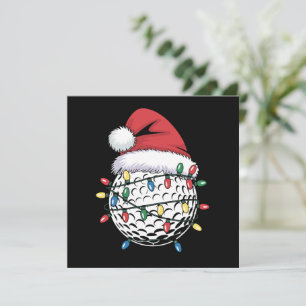 Golf Ball Weihnachtsmannmütze Weihnachten Golf Wei