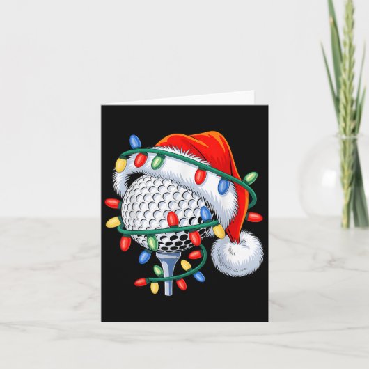 Golf Ball Weihnachtsmannmütze Weihnachten Weihnach Karte (Vorderseite)