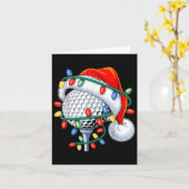 Golf Ball Weihnachtsmannmütze Weihnachten Weihnach Karte (Gelbe Blume)