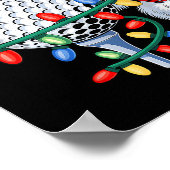 Golf Ball Weihnachtsmannmütze Weihnachten Weihnach Poster (Ecke)