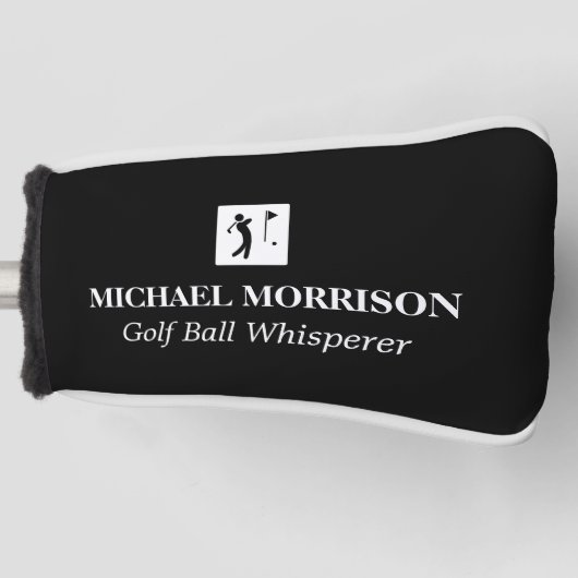 Golf Ball Whispere Personalisiert Name Golf Head C Golf Headcover (Vorderseite)