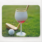 Golf Ball Wine Glass and Club Mousepad (Vorne)
