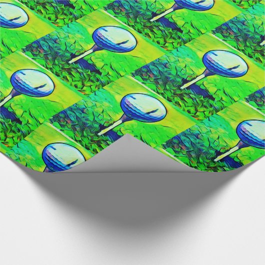 Golf Ball Wrapping Paper Geschenkpapier (Ecke)