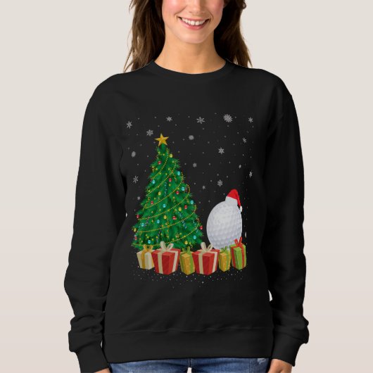 Golf Ball Xmas Tree Lighting Weihnachtsmannmütze G Sweatshirt (Vorderseite)