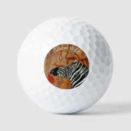 Golf Ball Zebra Rock Painted Wild