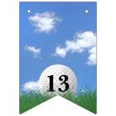 Golf Ball zum 13. Geburtstag Jubiläumsflaggen Wimpelkette (Erste Fahne)