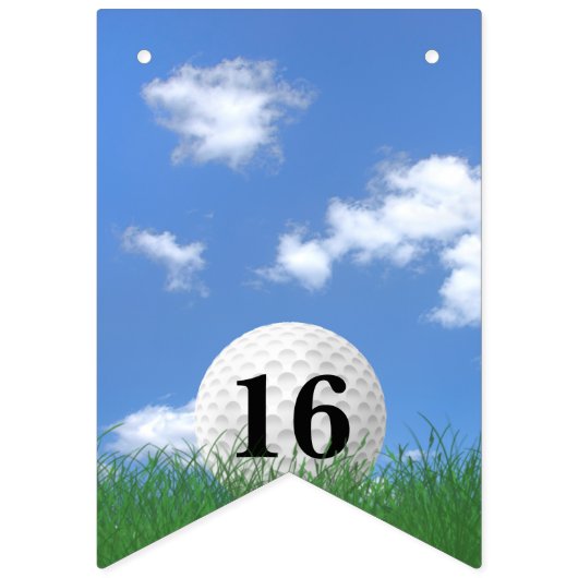 Golf Ball zum 16. Jubiläum Jagdfahnen Wimpelkette (Dritte Fahne)