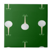 Golf Bälle Muster auf Grün Fliese (Vorderseite)