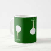 Golf Bälle Muster auf Grün Kaffeetasse (Vorderseite Links)