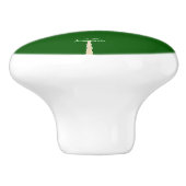 Golf Bälle Muster auf Grün Keramikknauf (Seitenansicht)