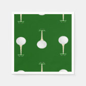 Golf Bälle Muster auf Grün Serviette (Vorderseite)