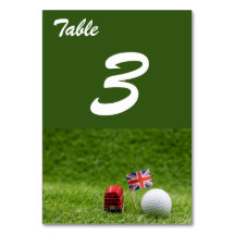 Golf Bälle und Union Jack Flag London England