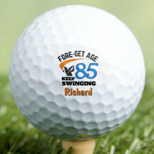 Golf Balls 85 Jahre Hübsches Geschenk Blau Golfball