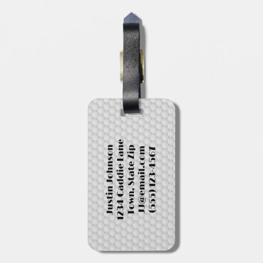 Golf Balls Abstract Design Gepäckmarke Gepäckanhänger (Rückseite vertikal)