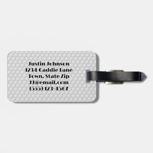 Golf Balls Abstract Design Gepäckmarke Gepäckanhänger (Rückseite horizontal)