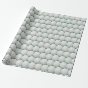 Golf Balls Abstract Design Wrapping Paper Roll Geschenkpapier