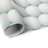 Golf Balls Abstract Design Wrapping Paper Roll Geschenkpapier (Rolleneckpunkt)