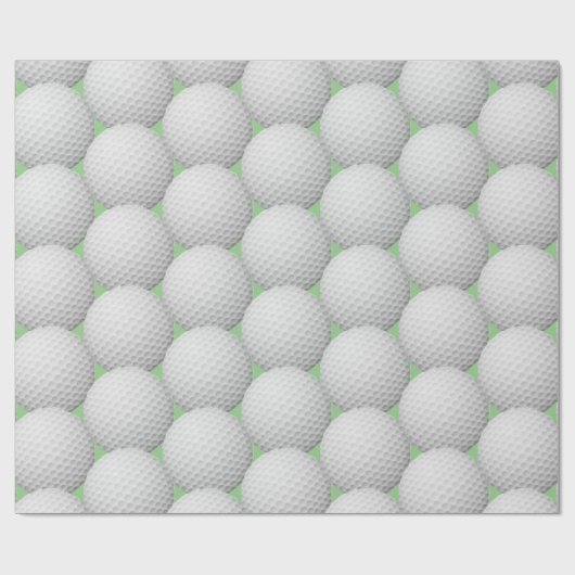 Golf Balls Abstract Design Wrapping Paper Roll Geschenkpapier (Flach)
