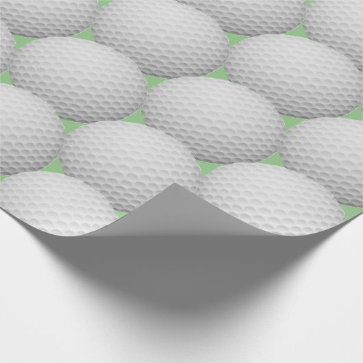 Golf Balls Abstract Design Wrapping Paper Roll Geschenkpapier (Ecke)