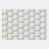 Golf Balls Abstraktes Design Wrapping Paper Set Geschenkpapier Set (Vorderseite 3)