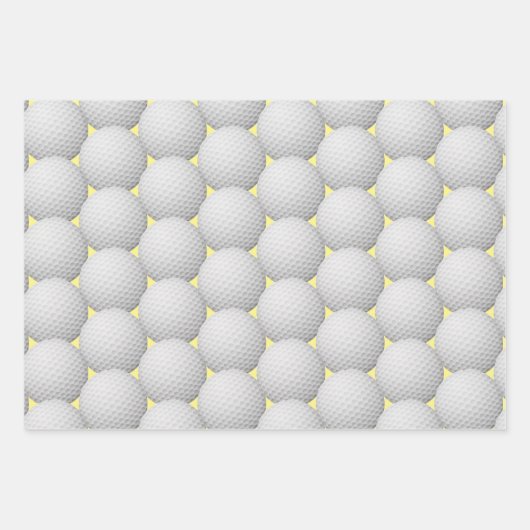 Golf Balls Abstraktes Design Wrapping Paper Set Geschenkpapier Set (Vorderseite 3)