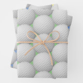 Golf Balls Abstraktes Design Wrapping Paper Set Geschenkpapier Set (Beispiel)