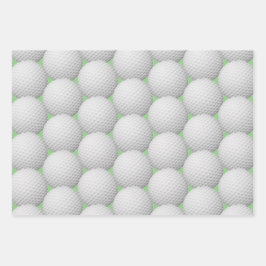 Golf Balls Abstraktes Design Wrapping Paper Set Geschenkpapier Set