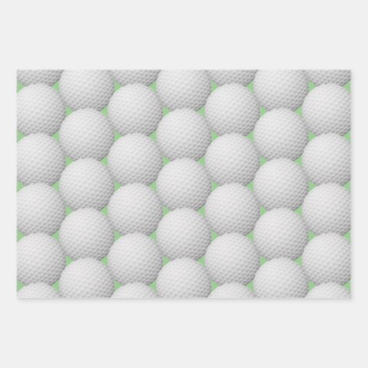 Golf Balls Abstraktes Design Wrapping Paper Set Geschenkpapier Set (Vorderseite)