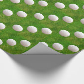 Golf Balls auf grünem Gras Geschenkpapier (Ecke)