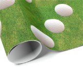 Golf Balls auf grünem Gras Geschenkpapier (Rolleneckpunkt)
