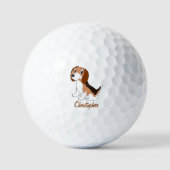Golf Balls Beagle Dog Design Golfball (Vorderseite)