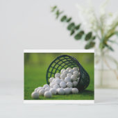 Golf Balls Bucket Postkarte (Stehend Vorderseite)
