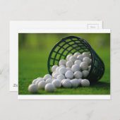 Golf Balls Bucket Postkarte (Vorne/Hinten)