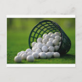 Golf Balls Bucket Postkarte (Vorderseite)