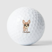 Golf Balls Chihuahua Dog Design Golfball (Vorderseite)