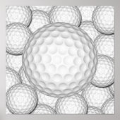 Golf Balls Collage Poster (Vorne)