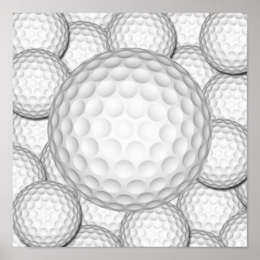 Golf Balls Collage Poster (Vorne)