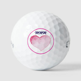 Golf Balls CUSTOM INITIATIVE WASSERFARBE PINK HERZ Golfball