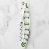 Golf Balls Design Corkschraube Kellnermesser (Vorderseite)