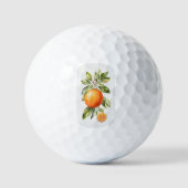 Golf Balls Elegantes Wasserfarben - Orangefarbenes Golfball (Vorderseite)