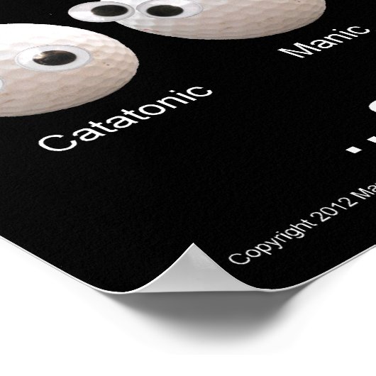 Golf Balls Emotionsdiagramm Poster (Ecke)