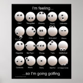 Golf Balls Emotionsdiagramm Poster (Vorne)