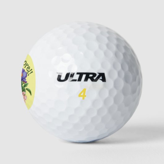 GOLF BALLS - farbenprächtiges BlumenBouquet Design Golfball (Logo)