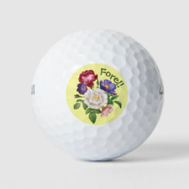 GOLF BALLS - farbenprächtiges BlumenBouquet Design Golfball