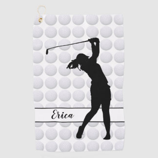 Golf Balls Girl Golfer Personalisiertes Golfhandtu Golfhandtuch