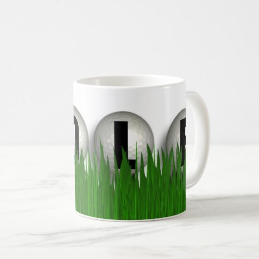 Golf Balls Golf Game Coffee Cup Tasse (VorderseiteRechts)