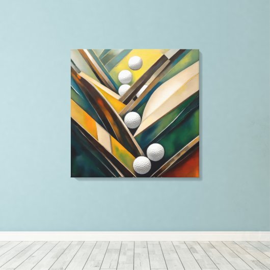 Golf Balls - Malerei - Leinwand Art Print (Insitu (Holzboden))